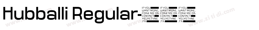 Hubballi Regular字体转换